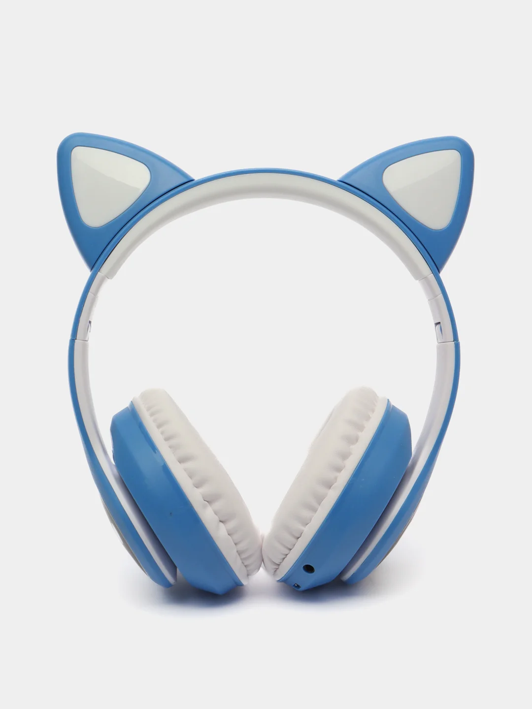 Наушники-Кошки MYBIT W-32, беспроводные, MIC, BT 5.0, AUX, microSD, MP3, 400 мАч, синие
