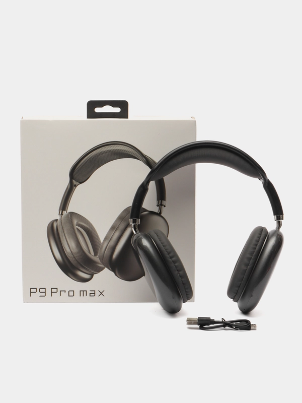 Наушники беспроводные P9 Pro Max, накладные, BT 5.0, микрофон, Jack 3.5 мм, 150 мАч