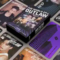 Фиолетовый карточки kpop BTS, ATEEZ, карточки K-POP, коллекционные, 55 шт