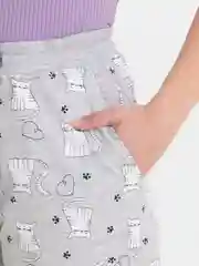 Белый женские пижамные штаны, хлопковые трикотажные джогерры