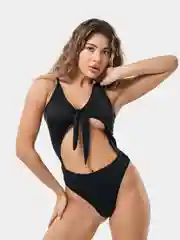 Черный купальник женский слитный
