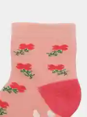 Кораллово-розовый носки детские махровые с тормозами, 2 пары