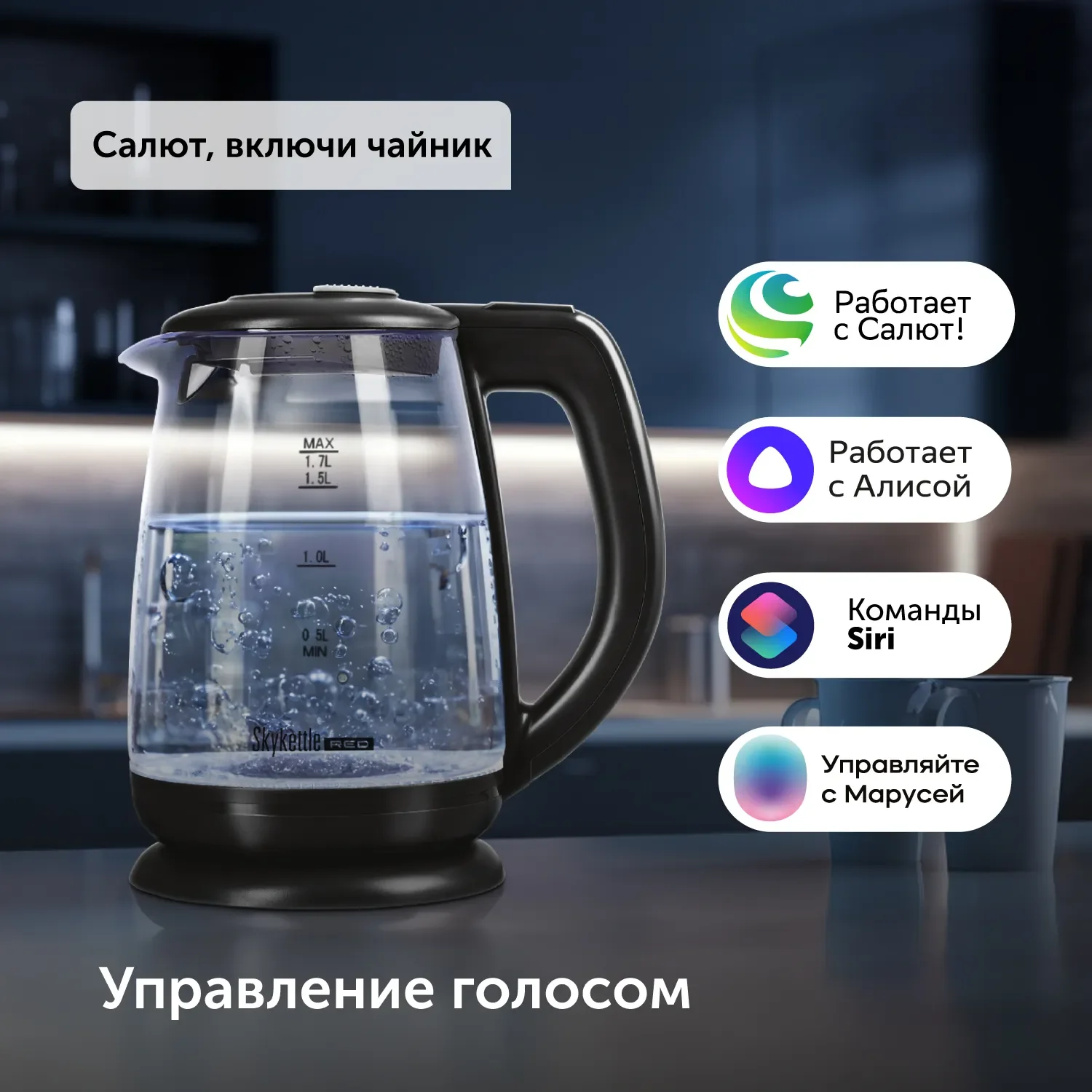 Чайник электрический RED Solution SkyKettle RK-G212S черный
