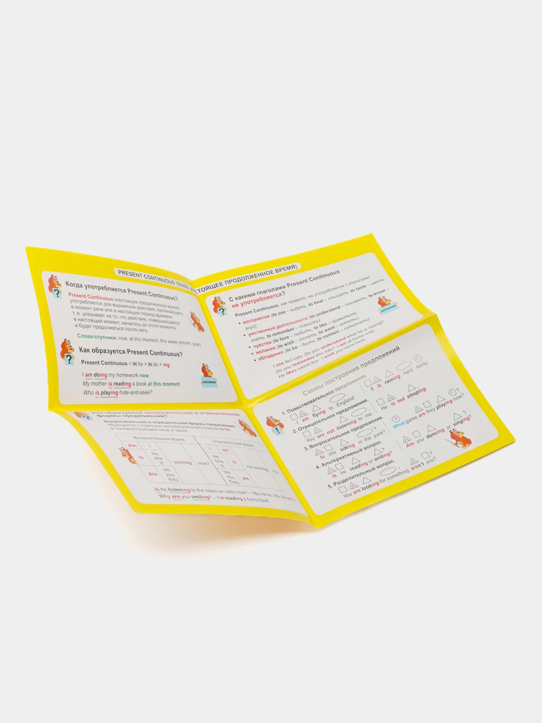 Английский язык, Present Continuous, 2-4 классы, таблица-плакат