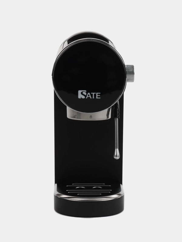 Кофеварка рожковая SATE GT-100 с капучинатором, давление 20 бар, 1360 Вт, черная