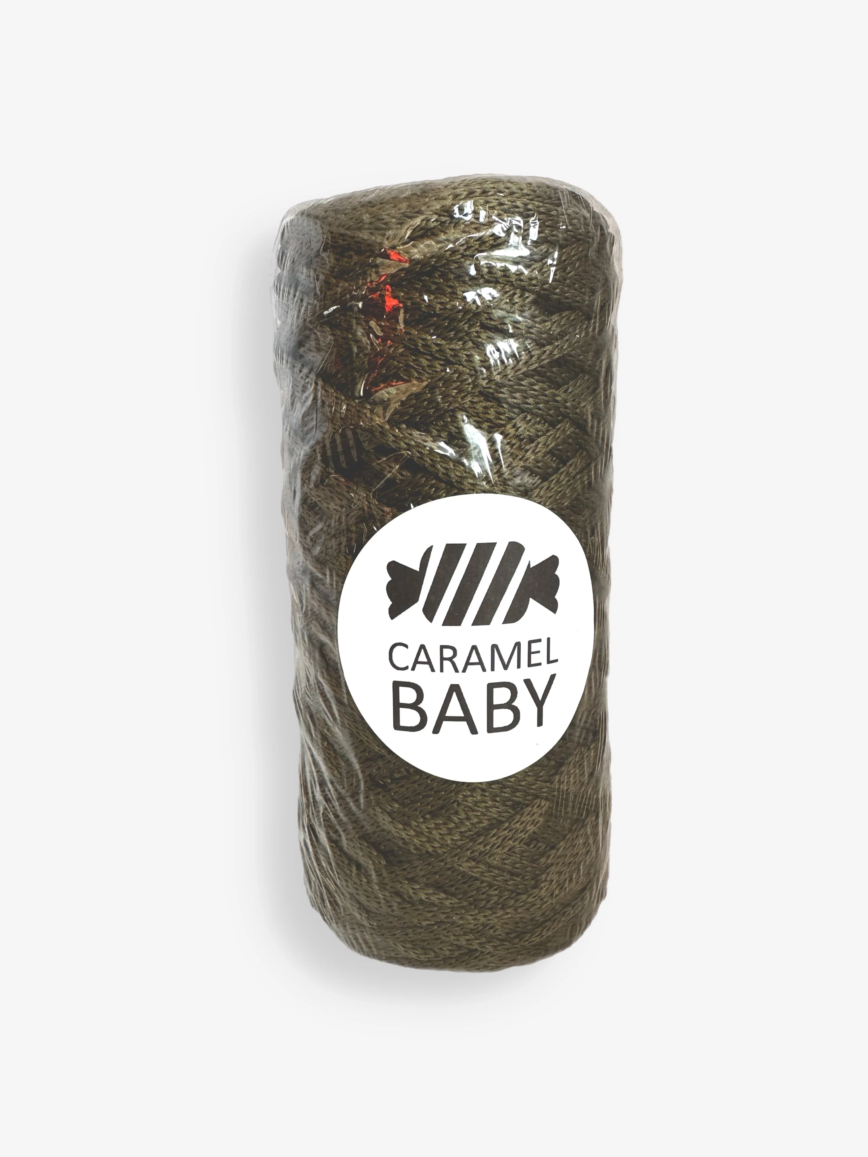 Серый металлик шнур Caramel Baby, полиэфирный, 2 мм, 200 метров для вязания и макраме
