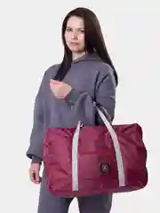 Бордовый сумка дорожная женская мужская, спортивная, складная, многофункциональная