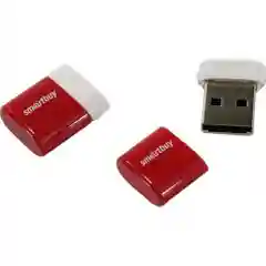 Красный флеш-накопитель USB 2.0 Smartbuy 32GB LARA