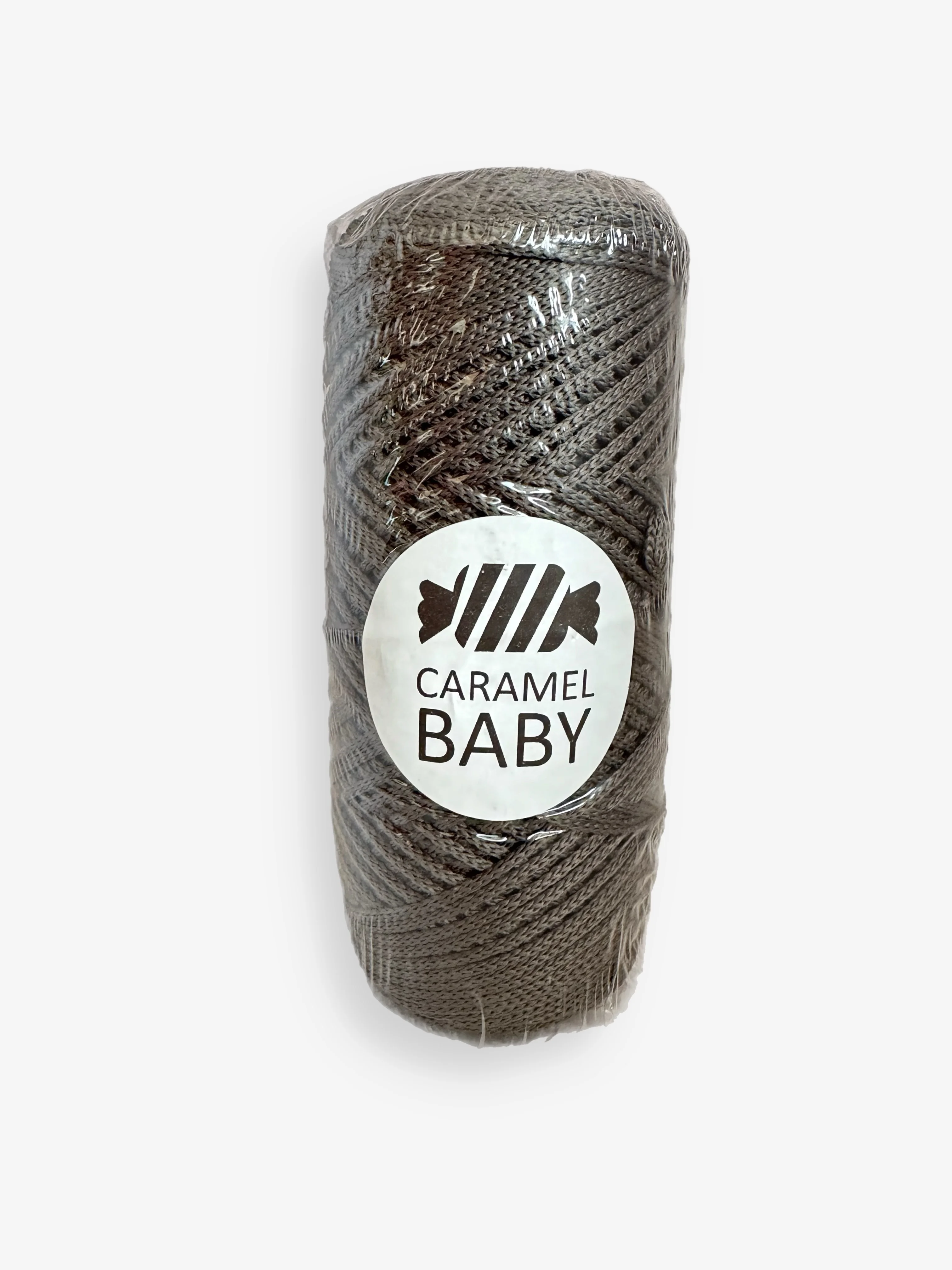 Серый шнур Caramel Baby, полиэфирный, 2 мм, 200 метров для вязания и макраме