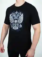 Черный футболка мужская "Чебоксарский трикотаж" с принтом