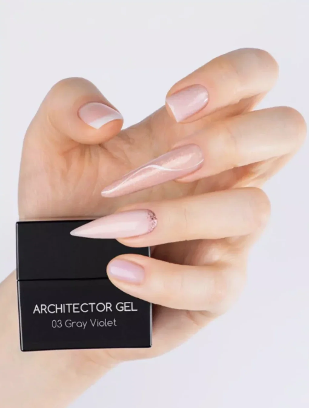 Пудровый гель-желе для моделирования тиксотропный ARCHITECTOR GEL, 5 цветов, 15 мл