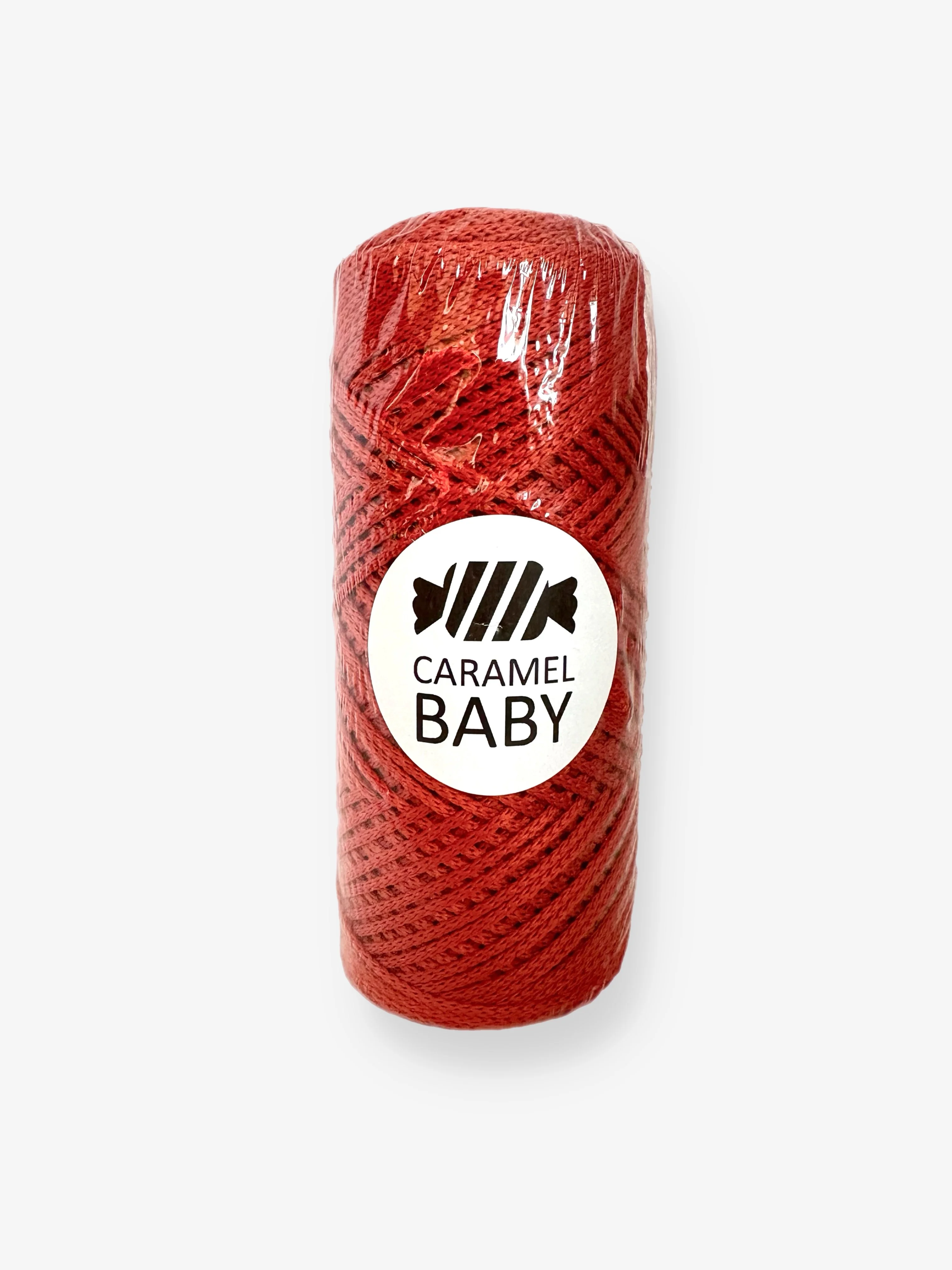 Рыжий шнур Caramel Baby, полиэфирный, 2 мм, 200 метров для вязания и макраме