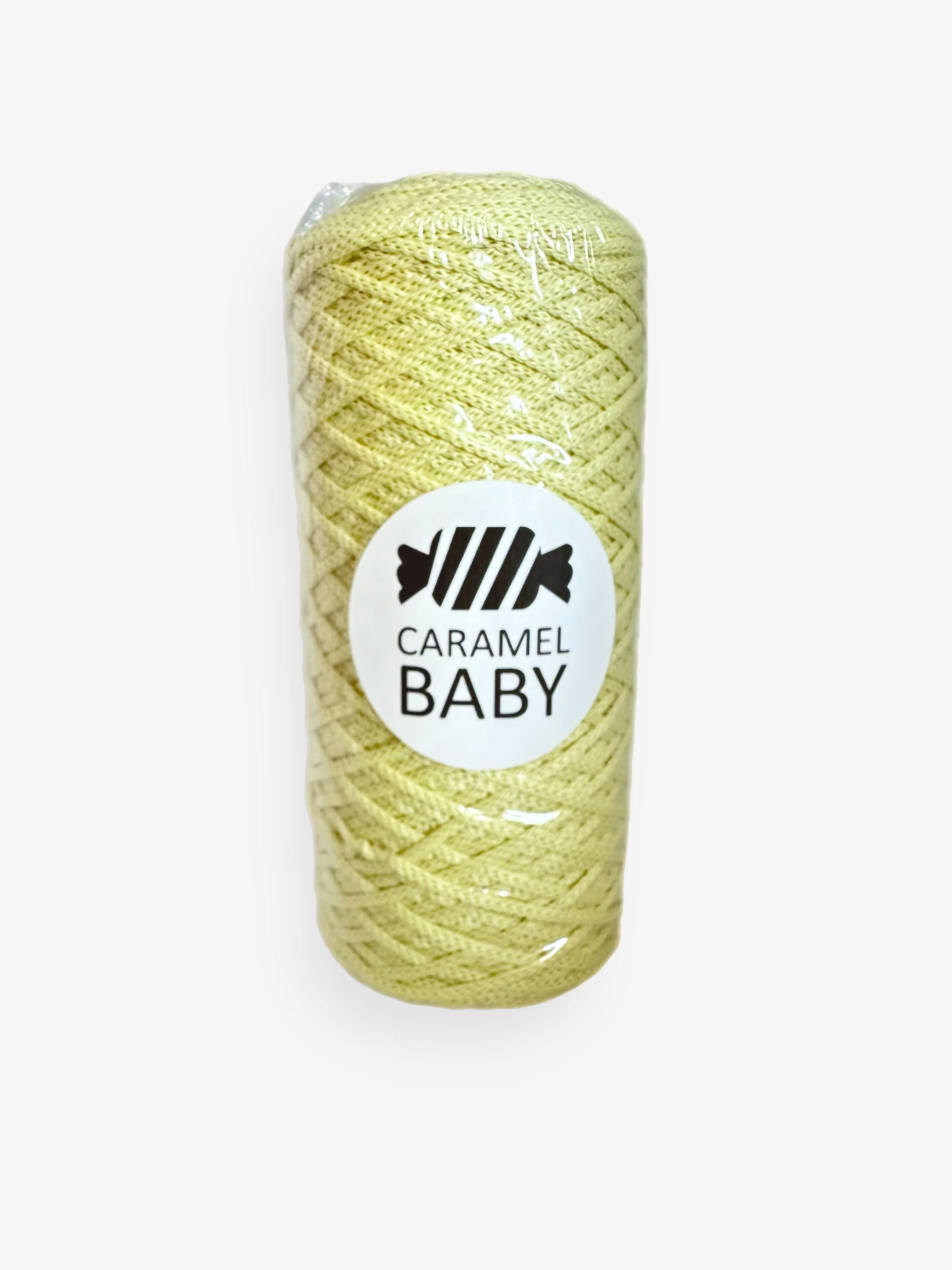 Светло-жёлтый шнур Caramel Baby, полиэфирный, 2 мм, 200 метров для вязания и макраме