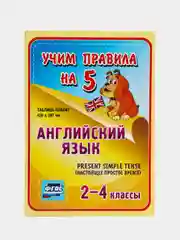 Английский язык, Present Simple Tense (настоящее простое время), 2-4 классы, таблица-плакат