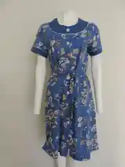 Синий халат женский Кокетка