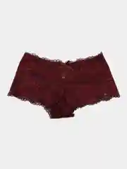 Бордовый трусы-шорты женские кружевные. Состав ткани cotton 85%, spandex 15%. Производство - Китай
