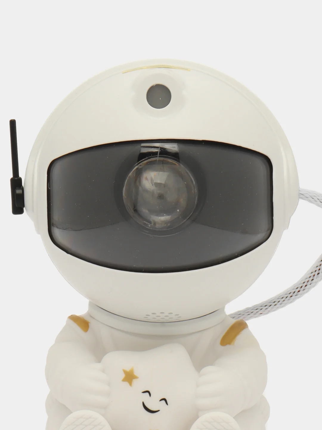 Белый ночник Звездное небо, лазерный проектор, "Космонавт", LED, звездное небо, 8 режимов
