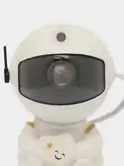 Белый ночник Звездное небо, лазерный проектор, "Космонавт", LED, звездное небо, 8 режимов