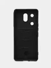 Черный чехол Tecno Camon 20 Premier противоударный, с металлической подставкой кольцом