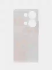 Светло-оранжевый чехол на Xiaomi Redmi Note 13 Pro 4G/Poco M6 Pro 4G прозрачный, с рисунком, защита камеры
