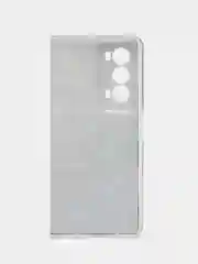 Бирюзовый силиконовый чехол на Honor Magic V2 / Хонор Меджик V2 прозрачный, с принтом, защита камеры