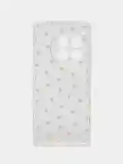 Коралловый меланж чехол на OnePlus Ace 3/12R / Ван Плас Асе 3/12R прозрачный, с рисунком, защита камеры
