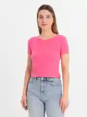 Розовый футболка топ женский хлопок