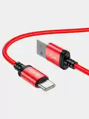 Красный кабель Hoco X89 Type-C USB, 3А, быстрая зарядка и передача данных на Андроид