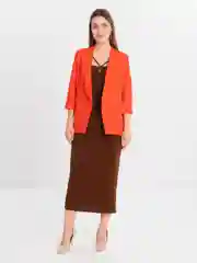 Алый пиджак женский оверсайз