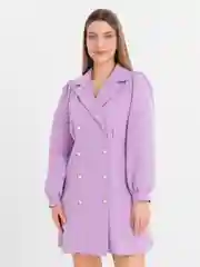 Лавандовый женское платье пиджак мини