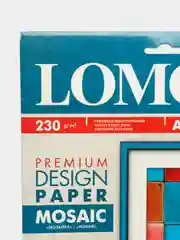 Красный бумага Lomond А4 льняной холст, мозайка, ящерица, био макро