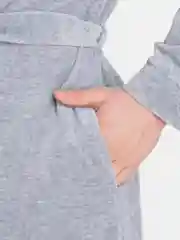 Серый халат мужской велюровый