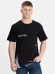 Угольный футболка мужская с принтом