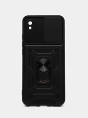 Чехол Xiaomi Redmi 9A / Сяоми Редми 9А противоударный, с металлической подставкой кольцом