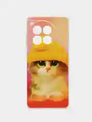 Желтый чехол на OnePlus Ace 3/12R / Ван Плас Асе 3/12R прозрачный, с рисунком, защита камеры