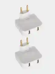 Плоский поворотный тройник с USB для розетки idealim разветвитель, 4000WT, комплект 2 шт