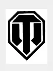 Черный наклейка на авто / машину / стекло World of Tanks, 17 х 14 см