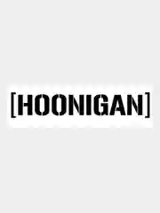 Черный наклейка на авто / машину / стекло "HOONIGAN" 25х5см