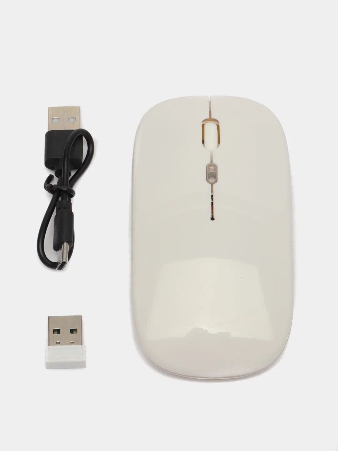 Белый беспроводная компьютерная мышь, бесшумная, оптическая, Bluetooth, 2,4 G, с подсветкой