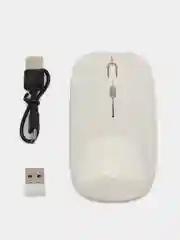 Белый беспроводная компьютерная мышь, бесшумная, оптическая, Bluetooth, 2,4 G, с подсветкой