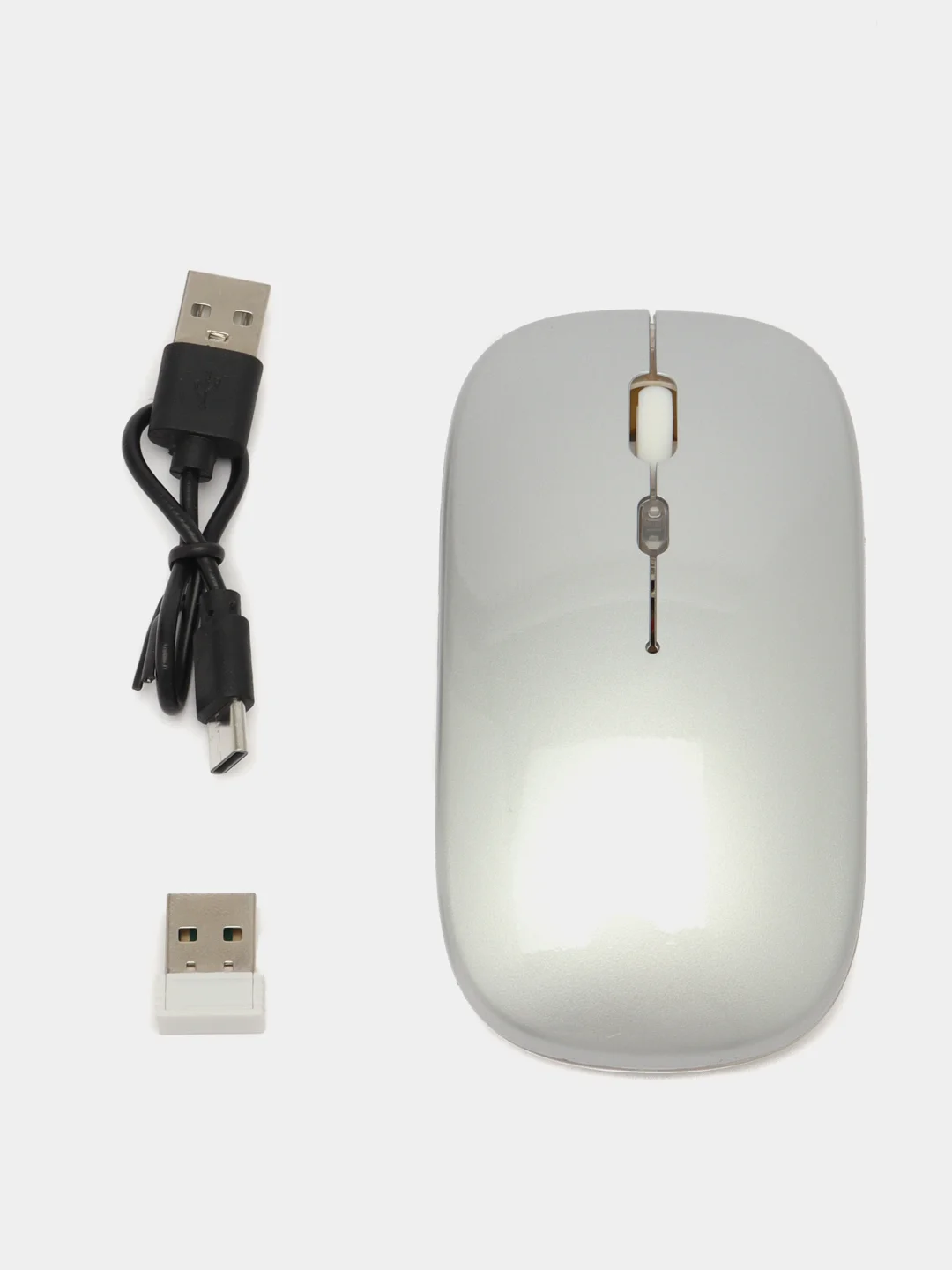Белый беспроводная компьютерная мышь, бесшумная, оптическая, Bluetooth, 2,4 G, с подсветкой