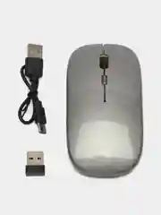 Серый беспроводная компьютерная мышь, бесшумная, оптическая, Bluetooth, 2,4 G, с подсветкой