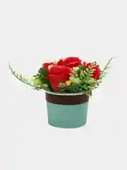 Алый букет из мыльных роз, мыльные розы