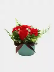 Алый букет из мыльных роз, мыльные розы