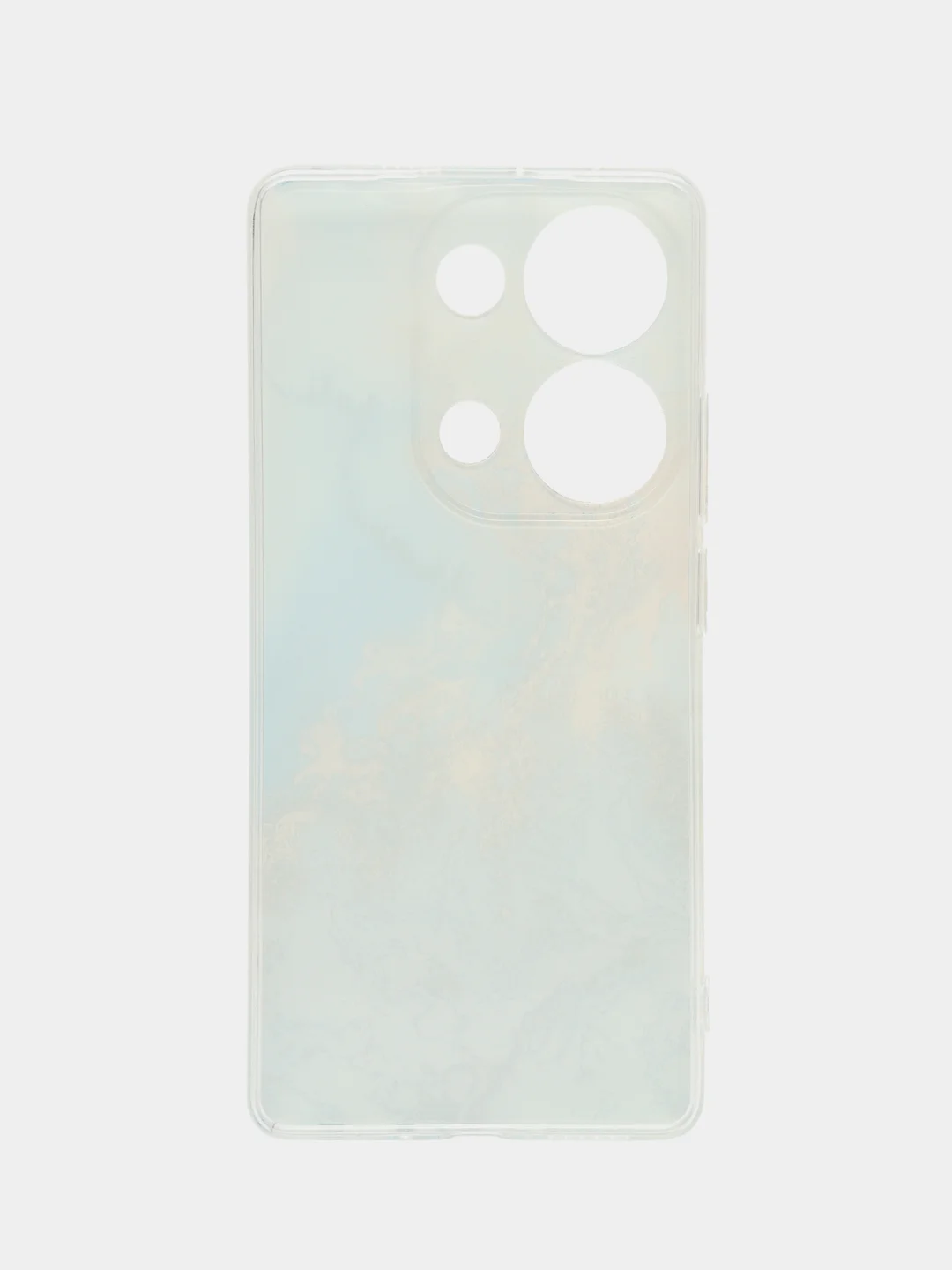 Голубой чехол на Xiaomi Redmi Note 13 Pro 4G/Poco M6 Pro 4G, прозрачный, с рисунком, защита камеры