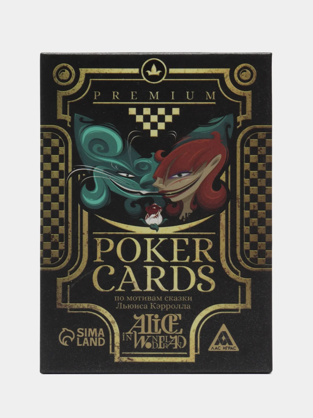 Черный карты игральные в подарочном наборе 2 в 1 "Poker cards and cubes", 54 карты