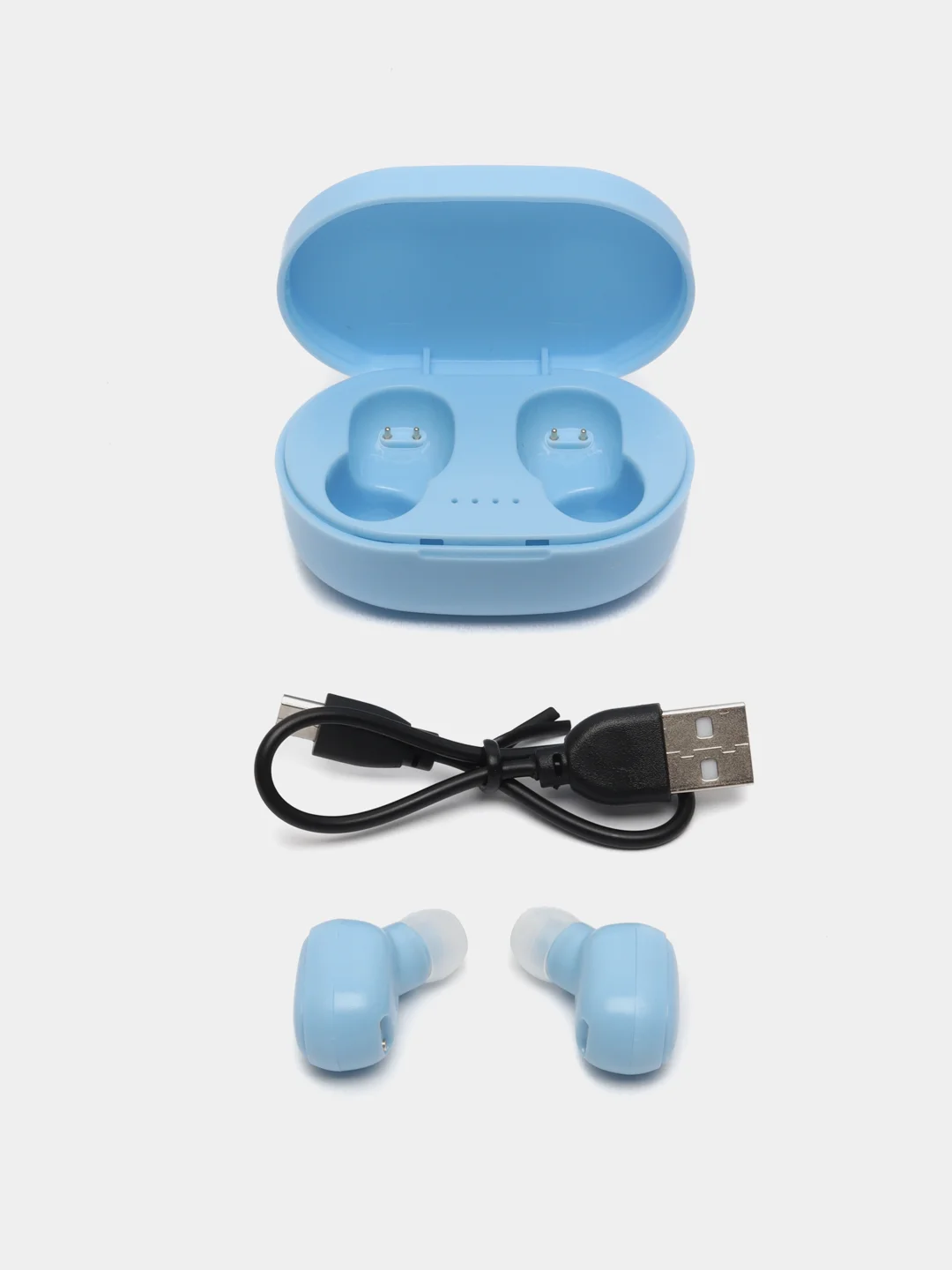 Голубой наушники беспроводные A6S, с микрофоном, наушники Bluetooth