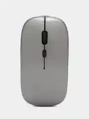Серый мышь беспроводная бесшумная с USB приемником. Мышка компьютерная, оптическая. Bluetooth