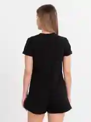 Черный костюм летний с шортами хлопок женский