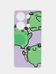 Лавандовый чехол на Xiaomi Redmi Note 13 Pro 4G/Poco M6 Pro 4G прозрачный, с рисунком, защита камеры